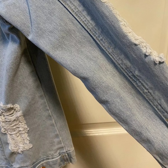Aqua Jean Jacket Light-wash Denim Small - Picture 5 of 7